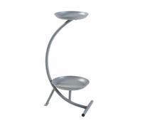 Soporte para plantas aalten en forma de c metal 62x30x25cm - gris [en.casa]