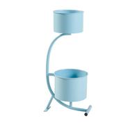 Soporte para plantas almelo en forma de c metal 63x29x21cm - azul claro [en.casa]