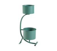 Soporte para plantas almelo en forma de c metal 63x29x21cm - verde [en.casa]