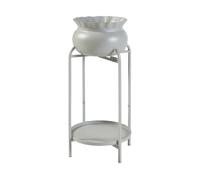 Soporte para plantas altena 2 niveles metal 60x27x27cm - beige [en.casa]