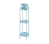 Soporte para plantas altena 3 niveles metal 95x27x27cm - azul claro [en.casa]