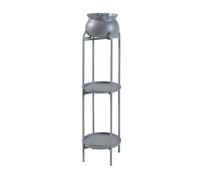 Soporte para plantas altena 3 niveles metal 95x27x27cm - gris [en.casa]