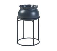 Soporte para plantas assen con macetero metal 38xø24cm - negro [en.casa]