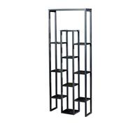 Soporte para plantas blaavandshuk metal/aglomerado 150 x 60 x 19 cm mármol negro [en.casa]