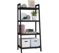 Soporte para plantas de bambú, estantería para libros, estante de almacenamiento para el baño, organizador, soporte para plantas y flores, de pie, con 4 niveles, abierto