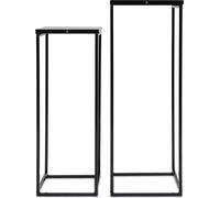 Soporte para plantas, juego de 2 unidades - Estante para macetas - XL - Metal, resistente a la corrosión, estable - Para interior/exterior - De pie independiente - Capacidad de carga: 4 kg + 5 kg - Co