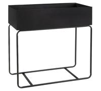 Soporte para plantas, para interior y exterior, 25x60x60 cm, color negro
