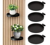 Soporte para Plantas para Paneles Acústicos,4 Piezas Unidades de Estantería para Paneles Acústicos 13 x 11,5 cm,Estantería para Panel Acústico,Sin Necesidad de Taladrar,para Jardín,Balcón,Casa
