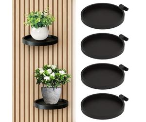 Soporte para Plantas para Paneles Acústicos,4 Piezas Unidades de Estantería para Paneles Acústicos 13 x 11,5 cm,Estantería para Panel Acústico,Sin Necesidad de Taladrar,para Jardín,Balcón,Casa