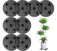 Soporte para plantas Unyqoos® (juego de 8 unidades), plástico, diámetro 30 cm, color . Incluye base de rejilla para un drenaje óptimo y protección del suelo, apto para uso en interiores y exteriores