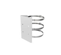 Soporte para poste blanco para cámara speed dome y panovu - hikvision