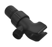 Soporte para Rociador de Ducha Ajustable de Pared Negro ABS | Montaje Mural, Ángulo Regulable, Recambio Sencillo, Compatible Cabezales y Salidas de Brazo