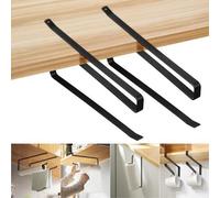 Soporte para rollos de cocina en forma de Z, set de 2 unidades, color , hierro lacado, sin necesidad de taladrar, para armarios de hasta 25 mm de grosor – Cocina y baño