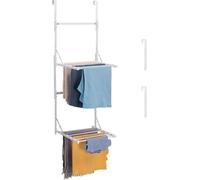 Soporte para ropa compacto: placa de apoyo para interior y exterior.Soporte plegable con alas: ideal para grandes y pequeñas cantidades de ropa.Perfecto para estudiantes, apartamentos y balcones.Se pl