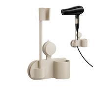 Soporte para secador de pelo con soporte de almacenamiento antideslizante | Gancho de pared para secador de pelo, organizador universal para casa, apartamento, hotel, dormitorio, baño, ducha, mujer