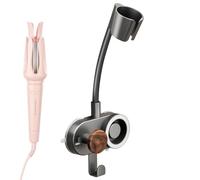 Soporte para secador de pelo para baño manos libres 360° ajustable flexible | Secador de pelo organizador para mujeres y madres cuidado de mascotas y baño salón casa hotel apartamento studente