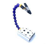 Soporte para soldador con brazos flexibles, herramienta de manos de ayuda para soldadura PCB, base de aleación de aluminio, accesorio de estación de tercera mano para reparación, apertura de clip de