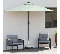 Soporte para sombrilla de color gris, fabricado en granito, con dimensiones de 45 x 25 x 45 cm, con ruedas, base pesada y resistente a la intemperie, ideal para jardín, balcón o terraza. Es móvil, est