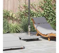 Soporte para sombrilla de granito cuadrado de 30 kg con ruedas, para jardín, balcón, terraza, resistente a la intemperie, con base pesada y práctica fijación