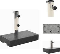 Soporte para sombrilla de granito, vidaXL, 25 kg, rectangular, - Soporte para sombrilla