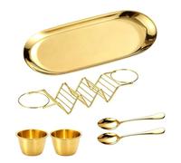 Soporte para tacos con cuchara, 3 ranuras, de metal, apto para lavavajillas | Bandeja para servir tacos de cocina para fiestas, cenas, restaurantes, bufés, barbacoas, picnic, camping, festivales