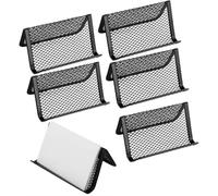 Soporte para tarjetas de visita de malla de metal, duradero, soporte para tarjetas de visita, soporte para tarjetas de visita, portátil, para escritorio, oficina, tarjeta de nombre, tarjeta de visita,