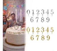 Soporte para tartas dorado para números de 10 cm de metal | Elegante color dorado, 10 cm de altura, base estable, estilo moderno, se adapta a la decoración de boda y baby shower