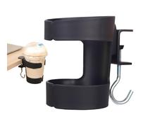 Soporte para tazas con abrazadera de escritorio | Soporte para botellas con diseño de bandeja que ahorra espacio para cocina, coche, cama, trabajo, silla de ruedas, profesor