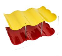 Soporte para tazas en forma de onda multicapa para armario de cocina, estante de ABS y acero inoxidable, ahorra espacio, organizador para tazas, cápsulas de café, bolsas de té, color azul y blanco, 30