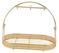 Soporte para tazas, estante, estructura de metal, tazas de café, vajilla, organizador, escurreplatos, almacenamiento, tendedero con 6 ganchos para encimera, armario, mesa, cocina