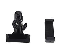 Soporte para teléfono con clip para guitarra, montaje en la cabeza, abrazadera giratoria, para músicos, ABS, acero inoxi