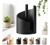 Soporte para toallas de papel de montaña, soporte de madera para rollo de cocina con base de madera de mango y soporte de hierro, diseño de desgarro independiente con una sola mano, se adapta a rollos