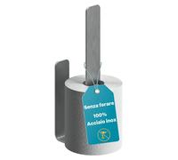 Soporte para toallas de papel higiénico - Dispensador de papel higiénico de acero inoxidable, sin necesidad de taladrar