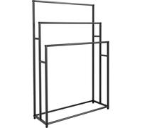 Soporte para toallas - Estante independiente para toallas - 3 niveles, 3 barras - Capacidad de carga: 25 kg - 75 x 25 cm - 4 patas antideslizantes - Color