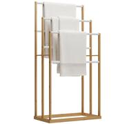 Soporte para toallas Malami – De bambú, independiente | Color: natural | Dimensiones: 42x24x82 cm