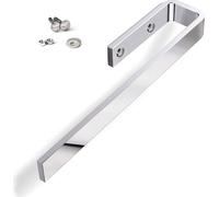 Soporte para toallas para montaje en armarios - Para atornillar - Aluminio macizo - Acabado cromado pulido - Soporte para toallas de baño - Gancho para toallas - Diseño elegante