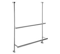 Soporte para toallas Sapho, para colgar, ideal para mamparas de ducha, dimensiones 600x730x125 mm, acabado cromado