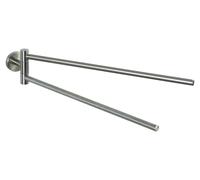 Soporte para toallas WENKO, barra, modelo Bosio mate, con dos brazos, para baño. Accesorios de baño
