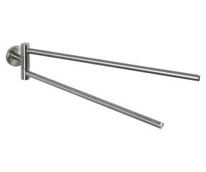 Soporte para toallas WENKO, barra, modelo Bosio mate, con dos brazos, para baño. Accesorios de baño
