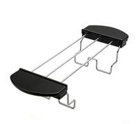 Soporte para tostadas de acero inoxidable para 6 rebanadas, rejilla de refrigeración resistente al calor para tostadas crujientes (negro recto)