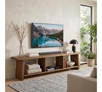 Soporte para TV Tribesigns de 160 cm, estilo rústico | con 3 estantes abiertos, mueble de televisión rústico para el salón, soporte de TV de madera con espacio de almacenamiento