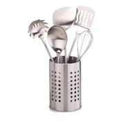 Soporte para Utensilios de Cocina Soporte para Herramientas de Cocina con Orificio Redondo de Acero Inoxidable para Cocina, Hogar y Oficina