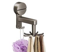 Soporte para utensilios de pared con sin taladros, con 8 garras | Estante de utensilios con 8 ganchos para baño, pared, armario, caravana, cocina, hornear, casa y apartamento