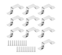 Soporte para valla de madera 10 piezas sujetadores de soporte para postes | Herrajes de reparación resistentes para estacas, hormigón, madera, puerta, jardín, patio trasero, terreno