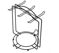 Soporte para vasos de acero inoxidable Unyqoos®: diseño que ahorra espacio, capacidad para 6 vasos y 5 platos, con base de almacenamiento y estructura estable, ideal para la cocina y el comedor