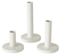 Soporte para velas de metal, 16 cm, juego de 3 unidades, marca MALKO, color negro