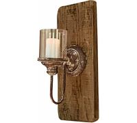 Soporte para velas de pared, estilo Vios, color marrón antiguo/transparente