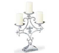Soporte para velas de relaxdays, modelo de tres brazos