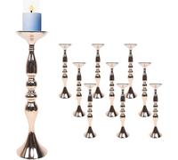 Soporte para velas retro, juego de 10 unidades. Ideal para cenas románticas a la luz de las velas, centros de mesa para bodas, decoración rústica para el hogar y ambientación de espacios