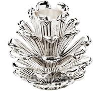 Soporte para velas tipo "kegel", niquelado, de aluminio, 6 cm de alto
